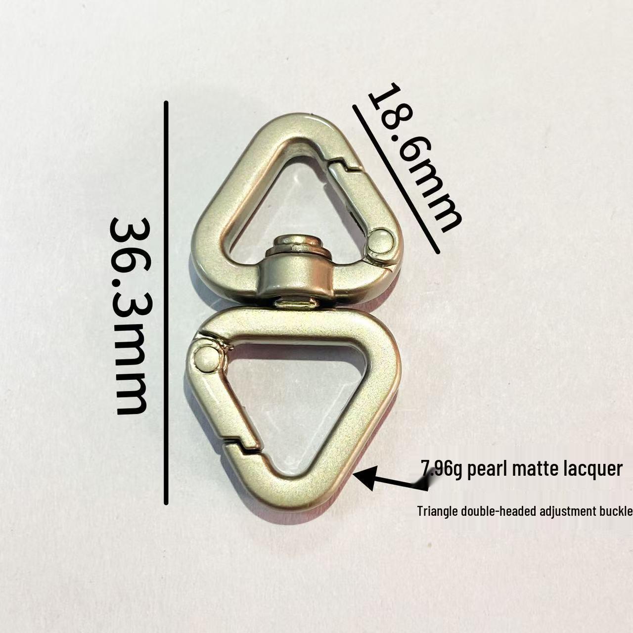 

Pearl Matte Acrylic Triangle Adjustable Handbag Buckle with Rotating Strap for DIY Accessories
