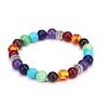 1pcs Bracelet For Men And Women Volcanic Stone Hand Beaded Colored Stone Stretch Hand Zircon