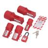 5PCS Socket Lockout Device Industrial Waterproof Energy Isolation Security Tagout Lock for Pin and