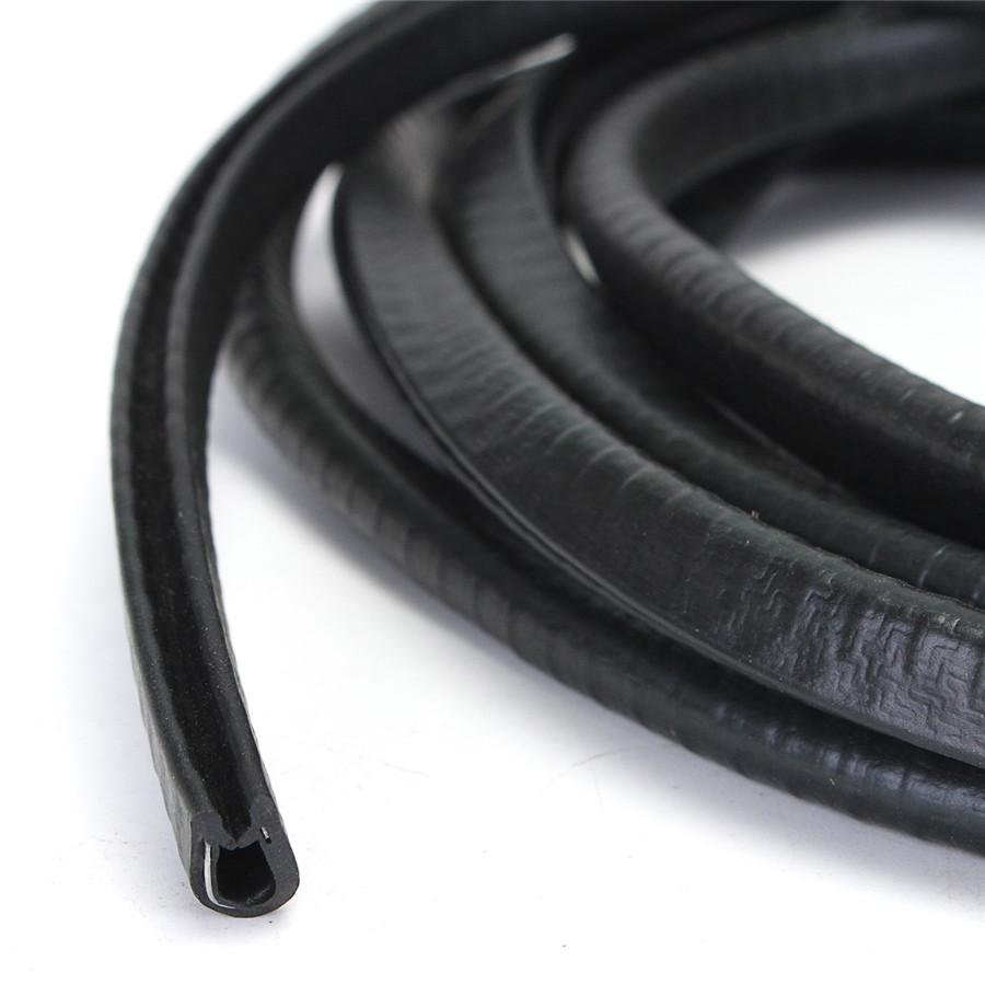 4.5M Black Car Edge Protector U-Shaped Rubber Door Noise Insulation Anti Dust