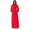 2024 Autumn Women's Solid Color Elegant Slimming Long Dress with Semi-High Neck