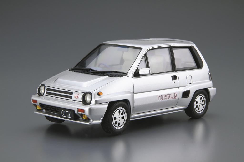 Aoshima Bunka Kyozai The Model Car Series 60 Honda AA City Turbo II 1985 Plastic Model Molded In Color (AOSHIMA) 1/24 No. Kit,