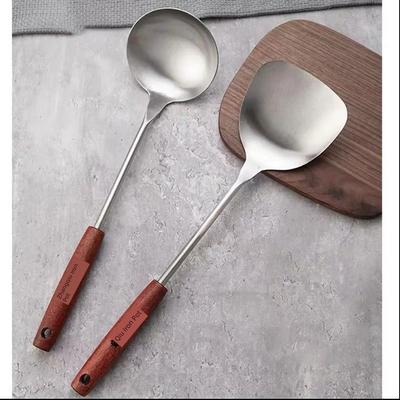 Food Grade Stainless Steel Spoon and Spatula Suit Small Shovel Spatula Oven Mitts Insulated Old-Fashioned Egg Dumplings Spoon