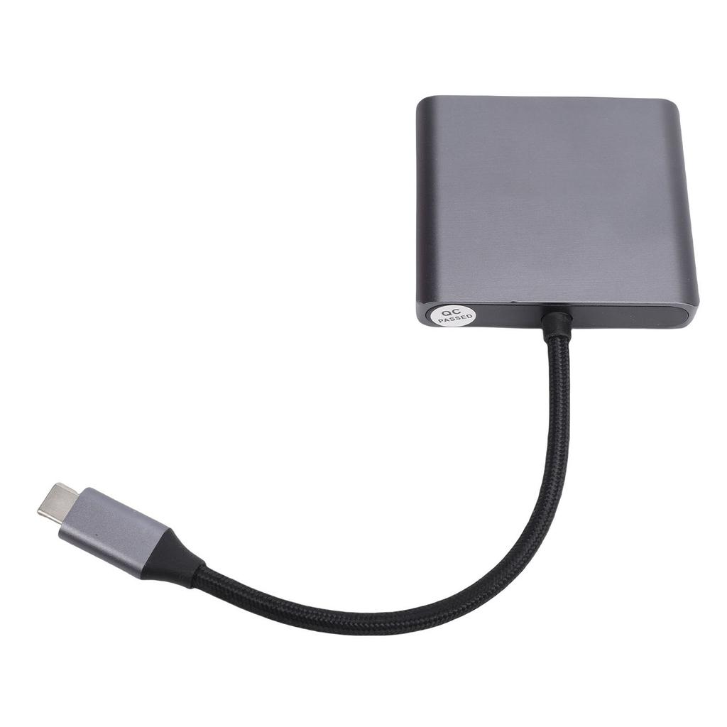 USB C to 2 HD Multimedia Adapter Support 4K 60Hz Extended and Mirrored Display Type C to HD Interface Splitter for Laptop