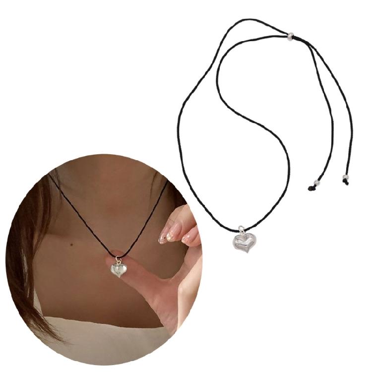 Heart Necklace Female Niche Collarbone Chain Student Adjustable Chain Jewelry