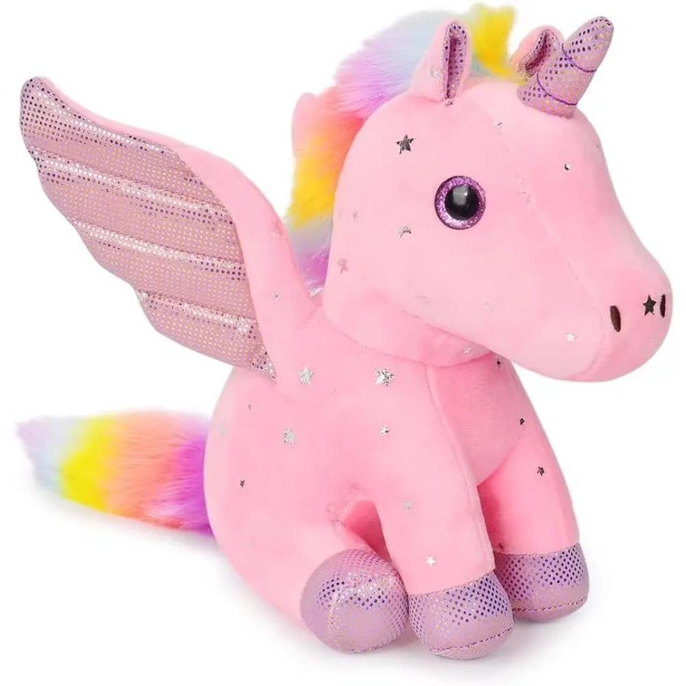 Einhorn Stofftier Weiche Einhorn Plüschtiere Regenbogen Rosa Einhorn Geburtstagsgeschenk für Mädchen Baby Kleinkind Kinder Party Heimdekoration