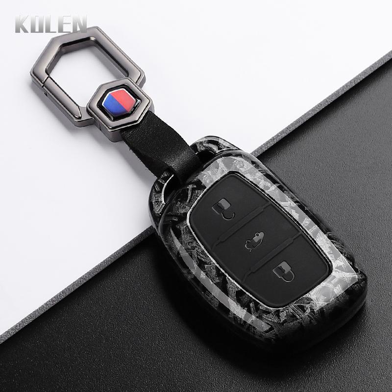 Abs Carbon Fiber Style Car Key Case Cover For Hyundai Ix35 I40 I20 I10 Tucson Elantra Creta Sonata Ioniq Accent Creata Keychain