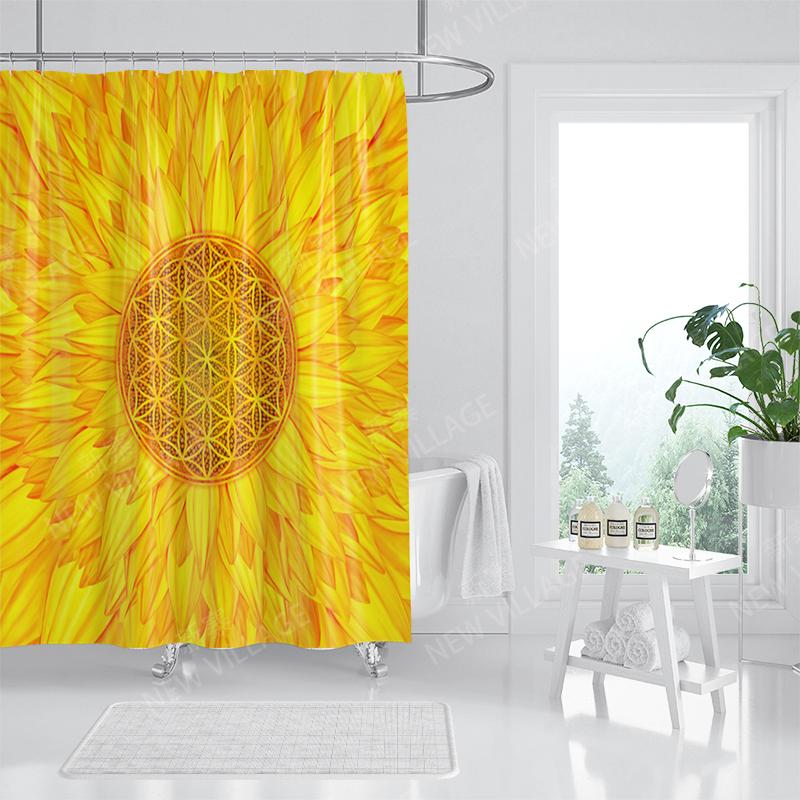 Mandala Waterproof Fabric Shower Curtains Bathroom Curtain Accessories Bath Curtain 180x200cm 240*200cm Boho Decoration Vintage