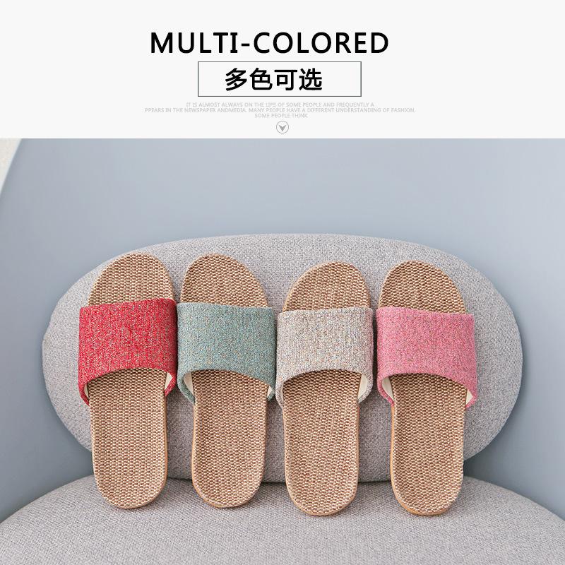EVA Women's Linen Slippers Home Indoor Non-slip Couple Slippers Wear-resistant Men's Sandal Slippers
