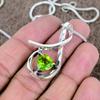 Peridot Gemstone Handmade 925 Sterling Silver Jewelry Pendant 1.65" KKG-570
