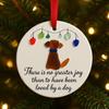 Sea Glass Art Animal Ornament Handmade Hanging Sea Glass Dog/Cat/Horse Ornament for Christmas Tree Coastal Home Decor Pet Memorial Gift for Pet Lovers