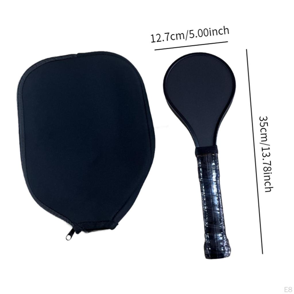 Carbon Fiber Pickleball Sweet Spot Paddle for Beginners and Advanced, Long Handle Racket