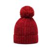 Knitted Bobble Hat Ladies Kids Beanie Warm Winter Pom-Pom Woolly Matching Cap