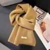 Winter Women Scarf Warm 100% Wool Knitted Shawls Casual Brand Neckerchief Cashmere Shawl Wrap Fashion Red Students Scarves