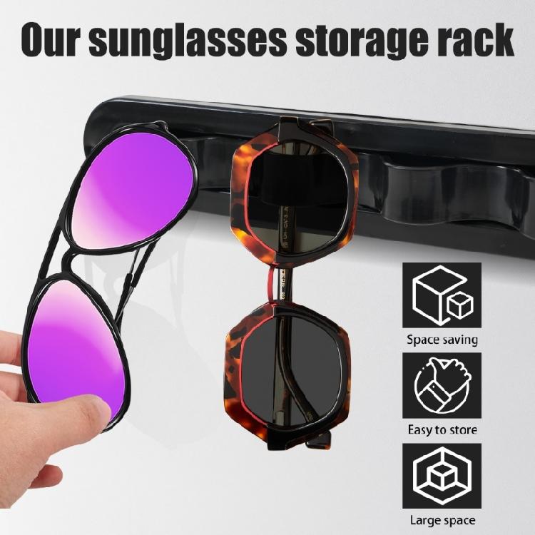 Contemporary Waves Pattern Eyeglass Wall Organizers Plastic Glasses Display Perfect For Small Space And Renters