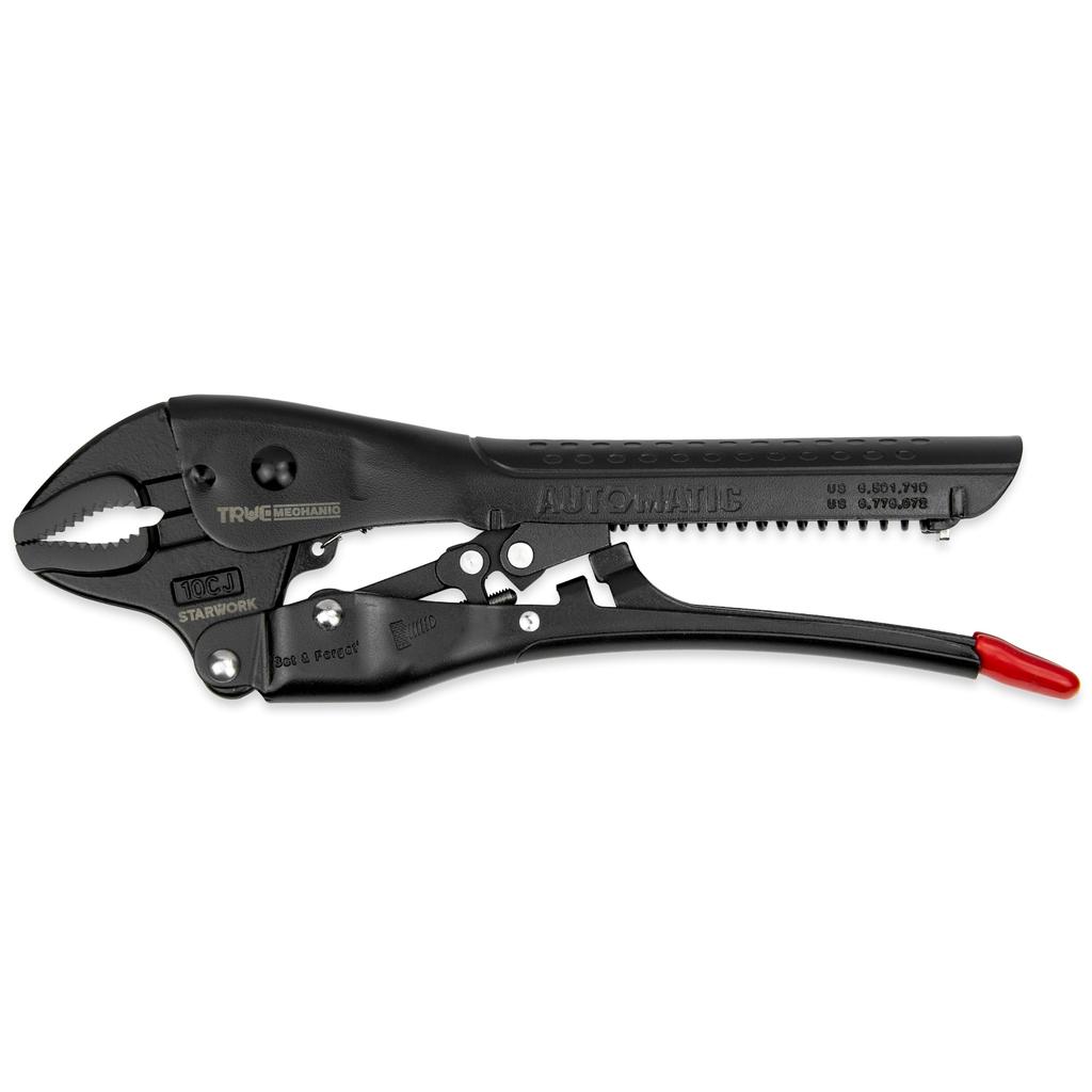STARWORK TRUE Automatic Curved Jaw Locking Pliers 10 Inch MECHANIC™