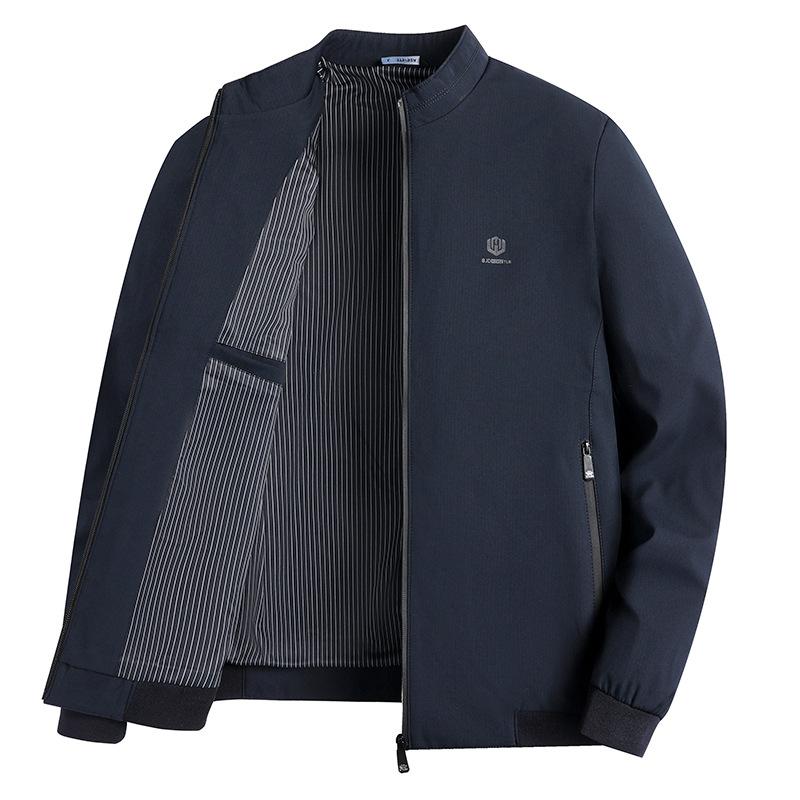 Весенняя новинка, мужская куртка с воротником-стойкой, однотонная универсальная куртка, мужская повседневная мужская куртка M