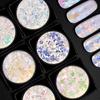 6 Pcs/Set Nail Art Sequins Different Size Glitter Powder Manicure Decoral Tips Polish Nail Stickers Mixed Design Case Set