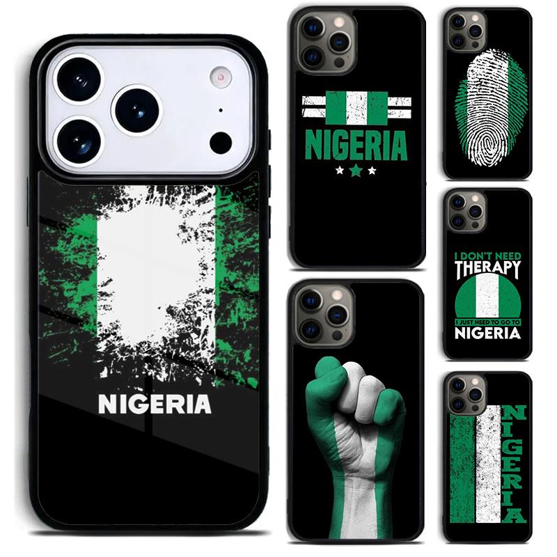 Nigerian flag Phone Case for iPhone 17 16 15 Pro Max Air 14 13 12 11 Plus Shockproof Capa Cover