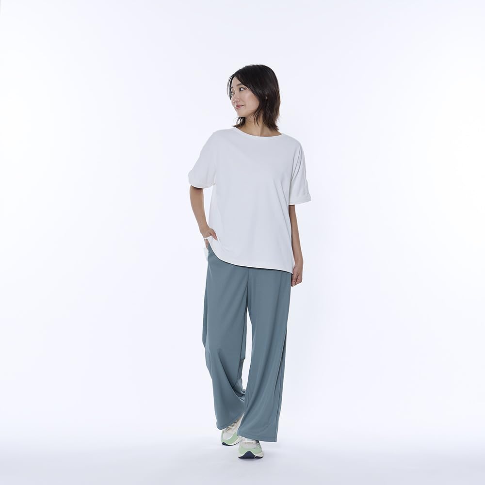 Short Sweat Stain Heat Shielding Go To by B2MAB230 Marshmallow White [Mizuno] Anti-Sweat T-shirt, Sleeve, Control, Transparent, Women's