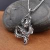 Fashion Chinese Dragon Pendant Chain Stainless Steel Domineering Loong Necklaces Amulet Unique Charm Men's Jewelry Accessories