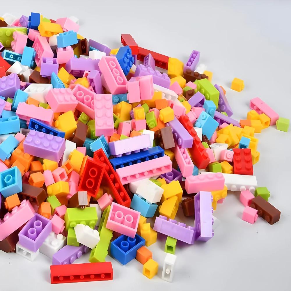 300/500/1000 DIY Kreative Bausteine Großpackung Stadt Klassische Bausteine Zusammengebaut Geburtstagsgeschenk Pädagogisches Spielzeug für Kinder