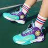 Herbst/Winter Kinderleder Drehverschluss Basketballschuhe für Jugendliche und Kinder Sport Professionelle Basketballschuhe