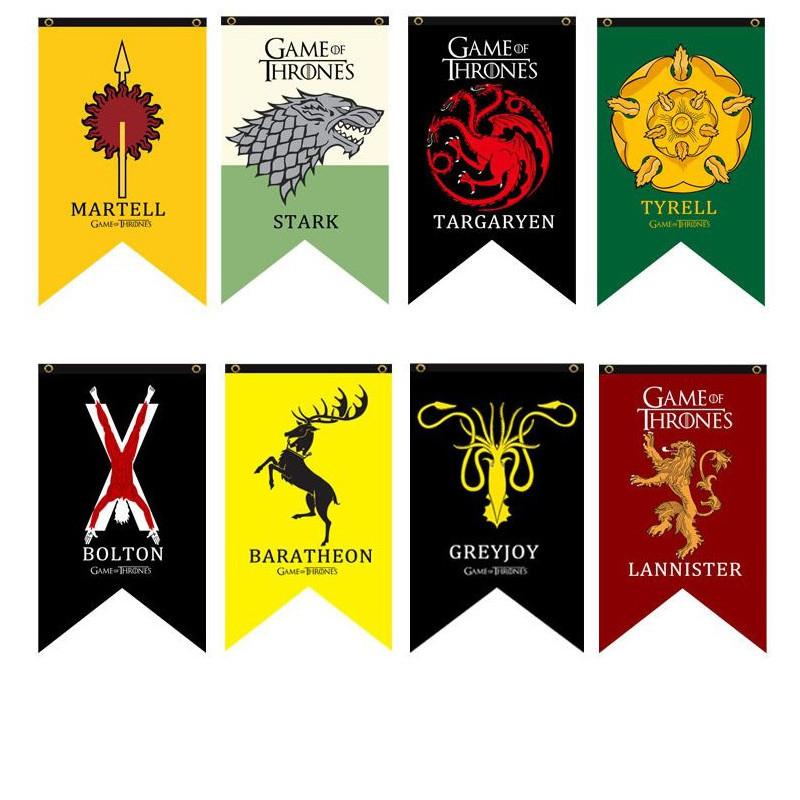 Thrones Of Game Pattern Printing Swallowtail Flag Outdoor Decoration Fashion