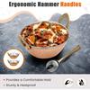 Indian Style Copper Karahi with Brass Handle, 1 Piece Serve Bowl for Cereals, Soups and Curry (13 CM)