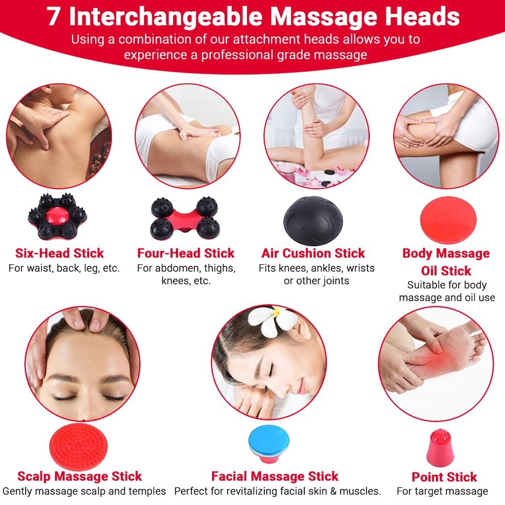 Wiederaufladbares Hand-Tiefenmassagegerät für Muskeln, Nacken, kabellose elektrische Körpermassage mit Port-Design, Tiefengewebe-Rückenmassagegerät