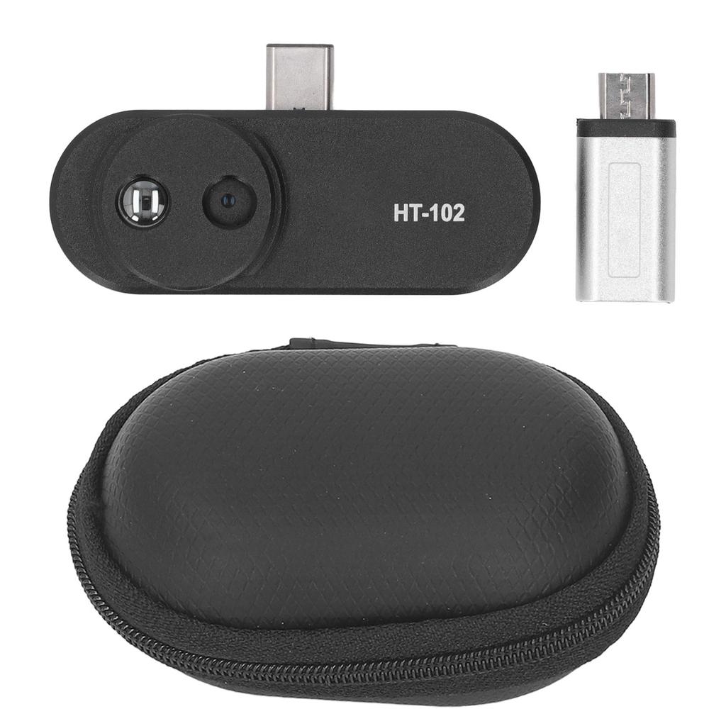 Caméra Thermique ABS Noir Imagerie Thermique pour Téléphone Mobile avec Connecteur Intégré Réglable