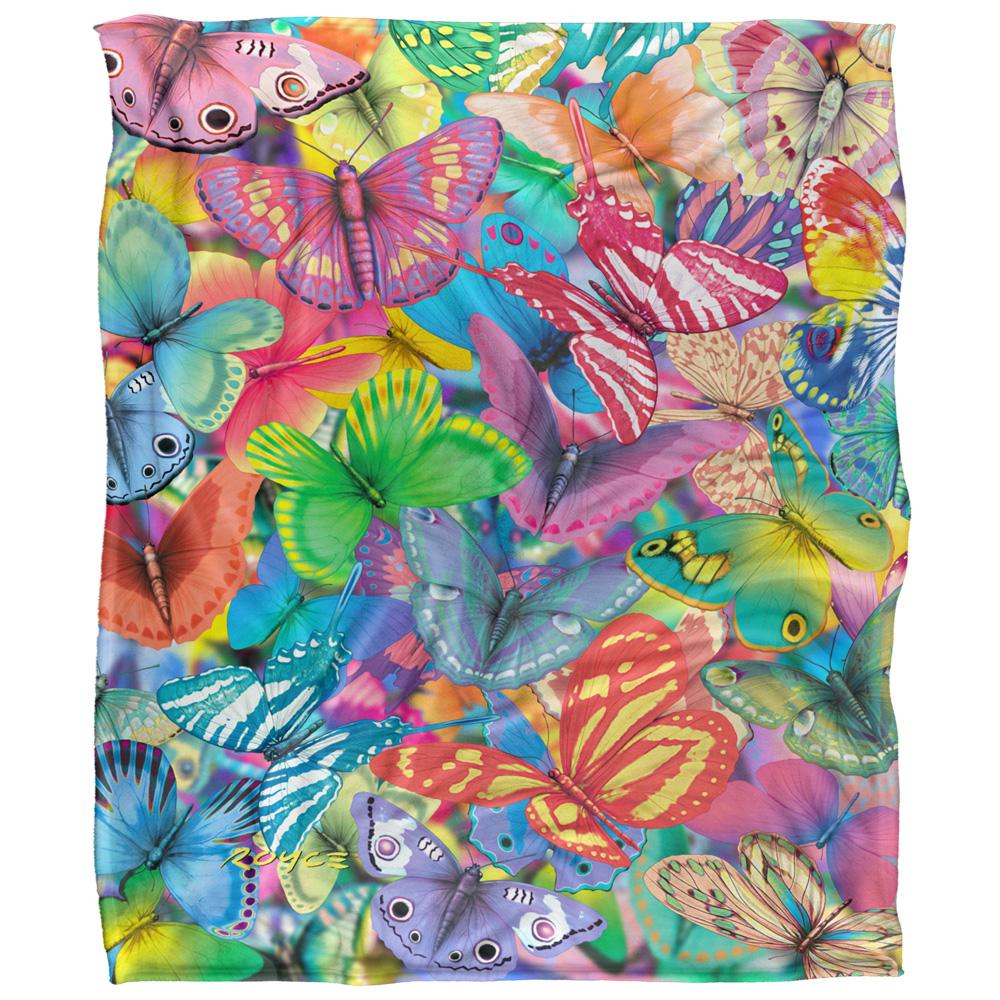 Royce McClure Butterfly Magic Colorful Silky Supersoft Blanket