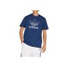 Adidas Originals Adicolor Trefoil Tee Outline Comfortable Skin-Friendly Versatile Crew Neck Short Sleeve T-Shirt Men Tops Deep-Blue JP1089