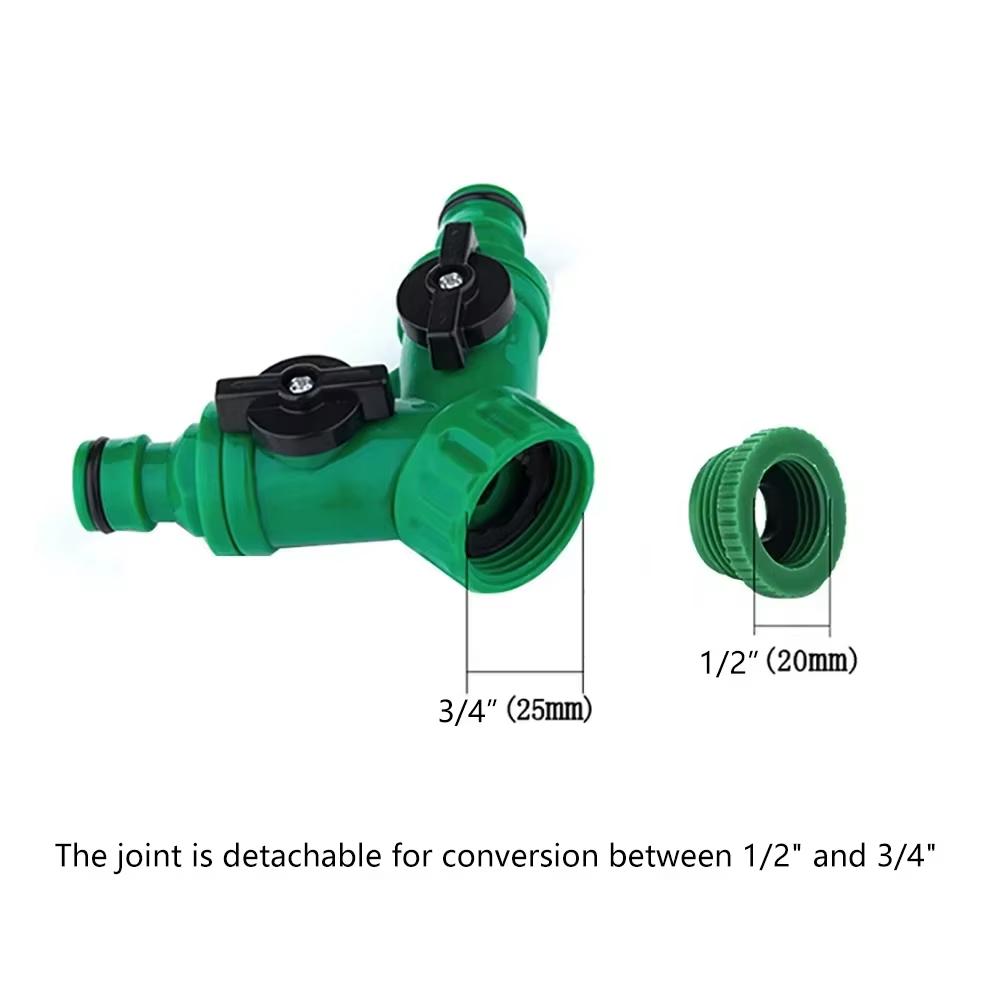 Adjustable Y-Type Diverging Tee Ball Valve 4/6 Conversion Adapter for Greenhouse Watering And Horticultural Irrigation