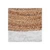 Tapis rond jute bord noir ou blanc diamètre 120 cm Atmosphera - Blanc