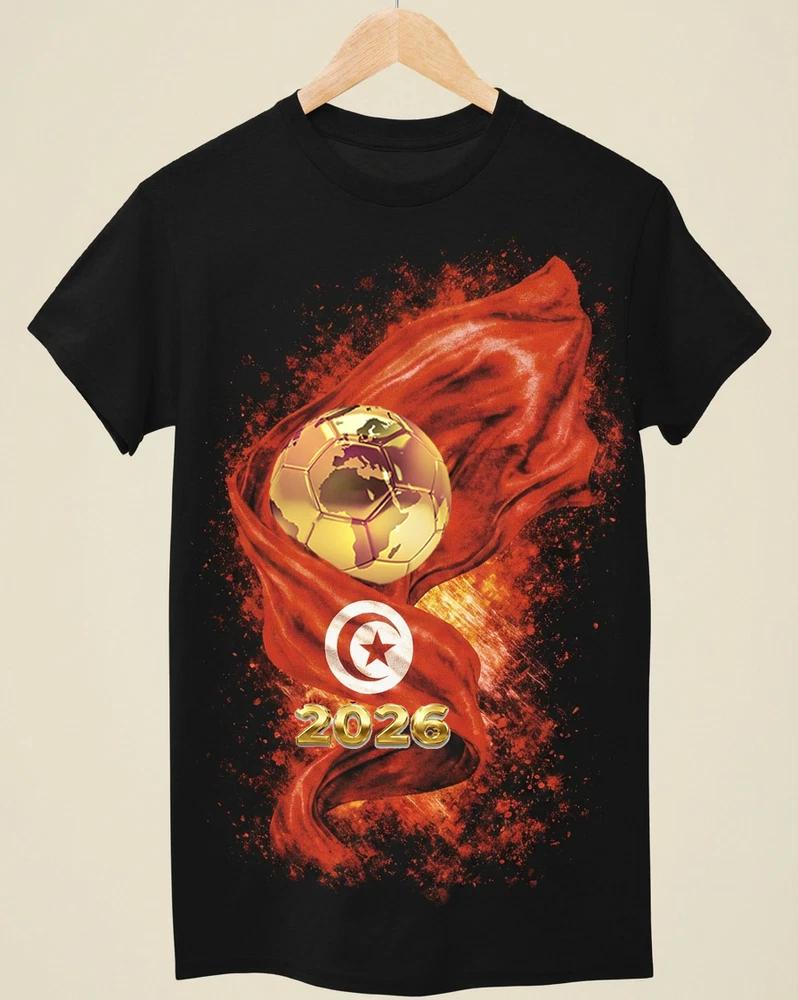 Wc 2026 Inspired Cool Unisex Black TShirt Tunisia