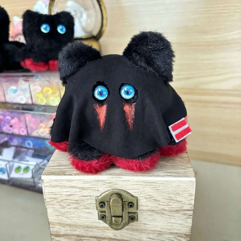 Game Konig Octopus Cat Face Mask Cosplay Keychain Plush Cotton Doll Backpack Pendant Keyring Desktop Ornament 10CM