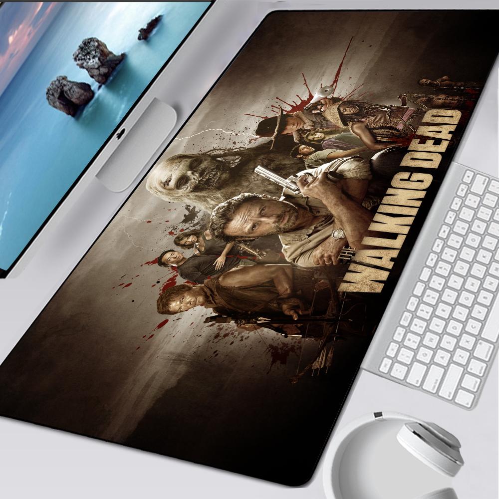 The Walking Dead Large Gaming Mouse Pad Computer Mousepad Pc Gamer Mouse Mat Laptop Mausepad Mouse Carpet Keyboard Mat Desk Pad