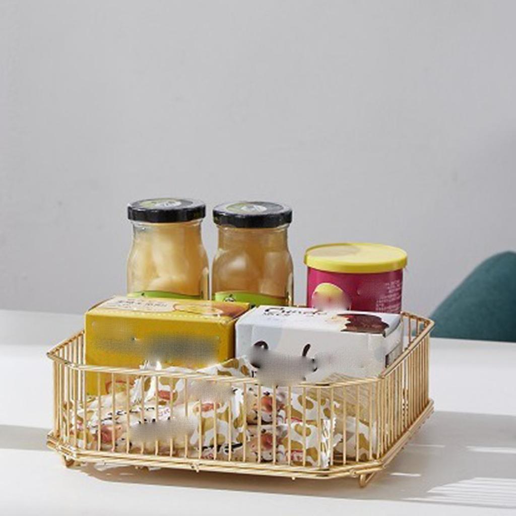 Double Layer Fruit Basket Storage Rack Organizer Heavy Duty Iron Material for Kitchen Bathroom Home Use