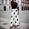 white with black polka dots (us size, not chinese size)