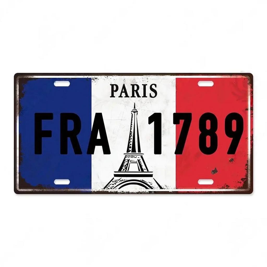 Paris Berlin Madrio Moscow Metal Tin Signs Vintage Plaque Auto License Plate Embossed Tag Garage Bars Pubs Clubs Home Wall Decor