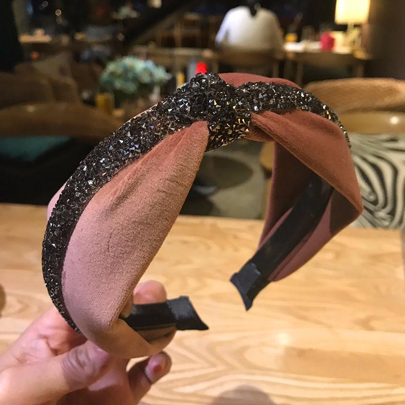 18K Gold Silk Knotted Headband Hairband High Quality Women Bright Satin Fabric Hairband Turban Knot Hair Accessories