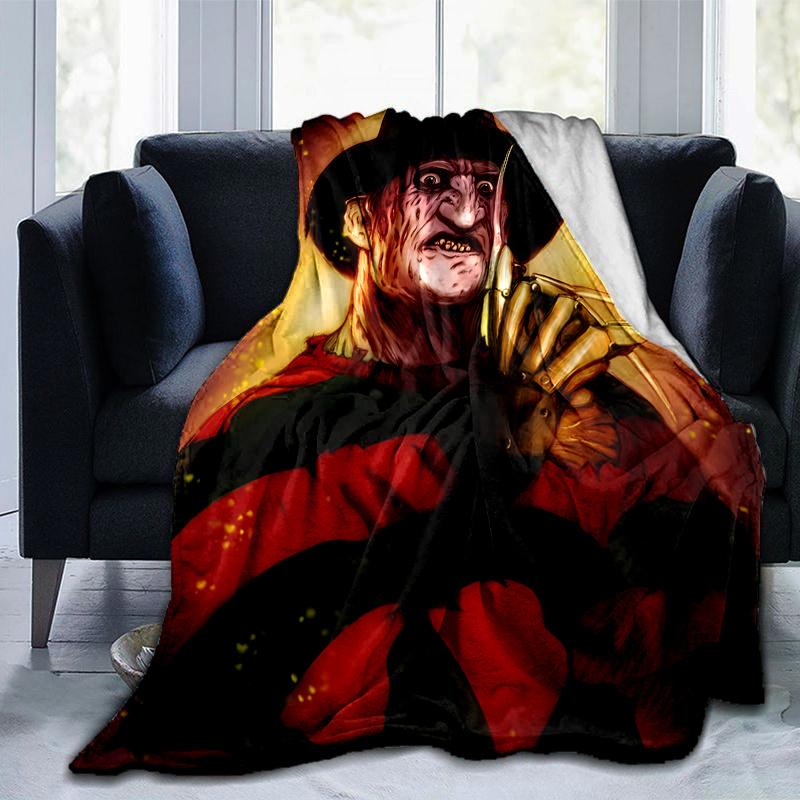 Freddy Krueger Horror Movie Poster PrintPrint Blanket, Soft Blanket For Sofa Office Bed And Travelling Daughter Birthday Gift esj306