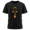 Flaming Ankh T-Shirt | Ancient Egyptian Symbol Graphic Print Tee Shirt
