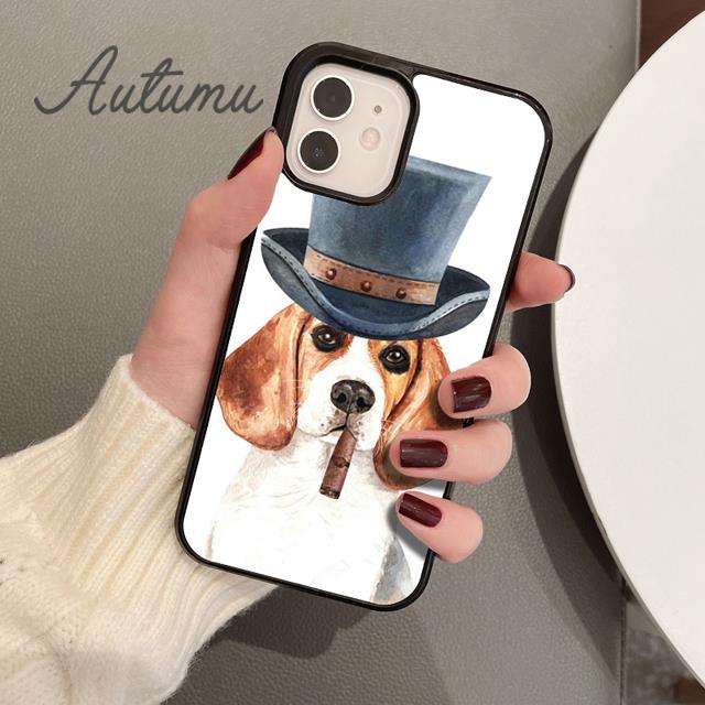 Roztomilý pouzdro na telefon s motivem psa Beagle pro iPhone 11 12 13 14 Pro Max mini X XR XS SE 2020 5 6S 7 8 Plus Samsung Galaxy S21 S22 Kryt skořepina