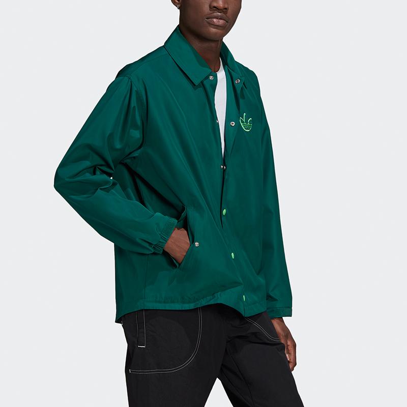 adidas Originals Big Trefoil Logo Coach Jacket Green H36282
