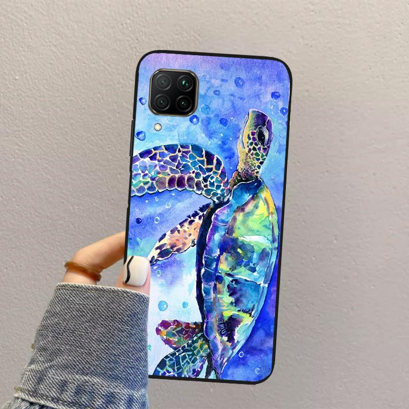 Sea Turtle Turquoise Oceanlife For Huawei Nova Y70 Y90 Y60 Y73 Y72 Y61 Y91 12s 12i 11i 8i 9 10 SE P40 Lite P60 P30 Pro Case