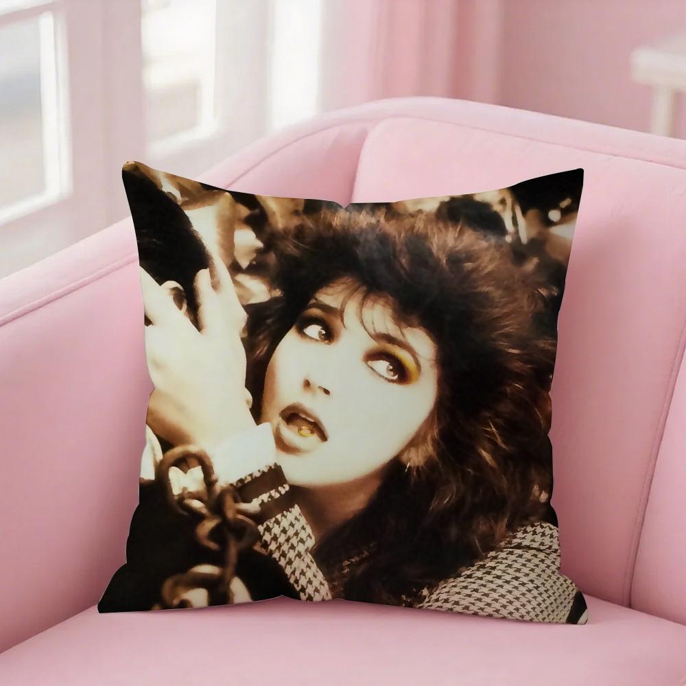 Singer K-Kate Bush Hounds Of Love P Pillow Case Square Double-Sided Printing Short Plush Sofa Cushion Cover Bedroom Bedside