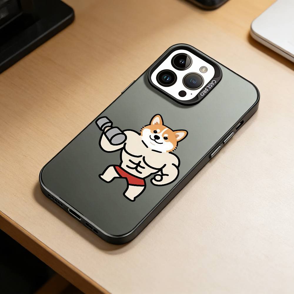 Cartoon Muscle Animals  Phone Case For iPhone 17,16,15,14,13,12,11 Plus,Pro Max,XS,Colorful Silver Phone Case Funda Cover