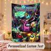 Custom Personalized Tapestry,Among Us Print Custom Name Text Wall Art Hanging for Bedroom